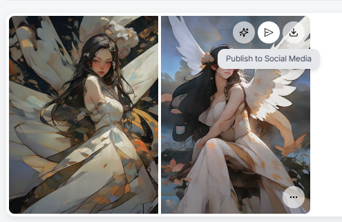 Top section of image action menu showing editing and generation options