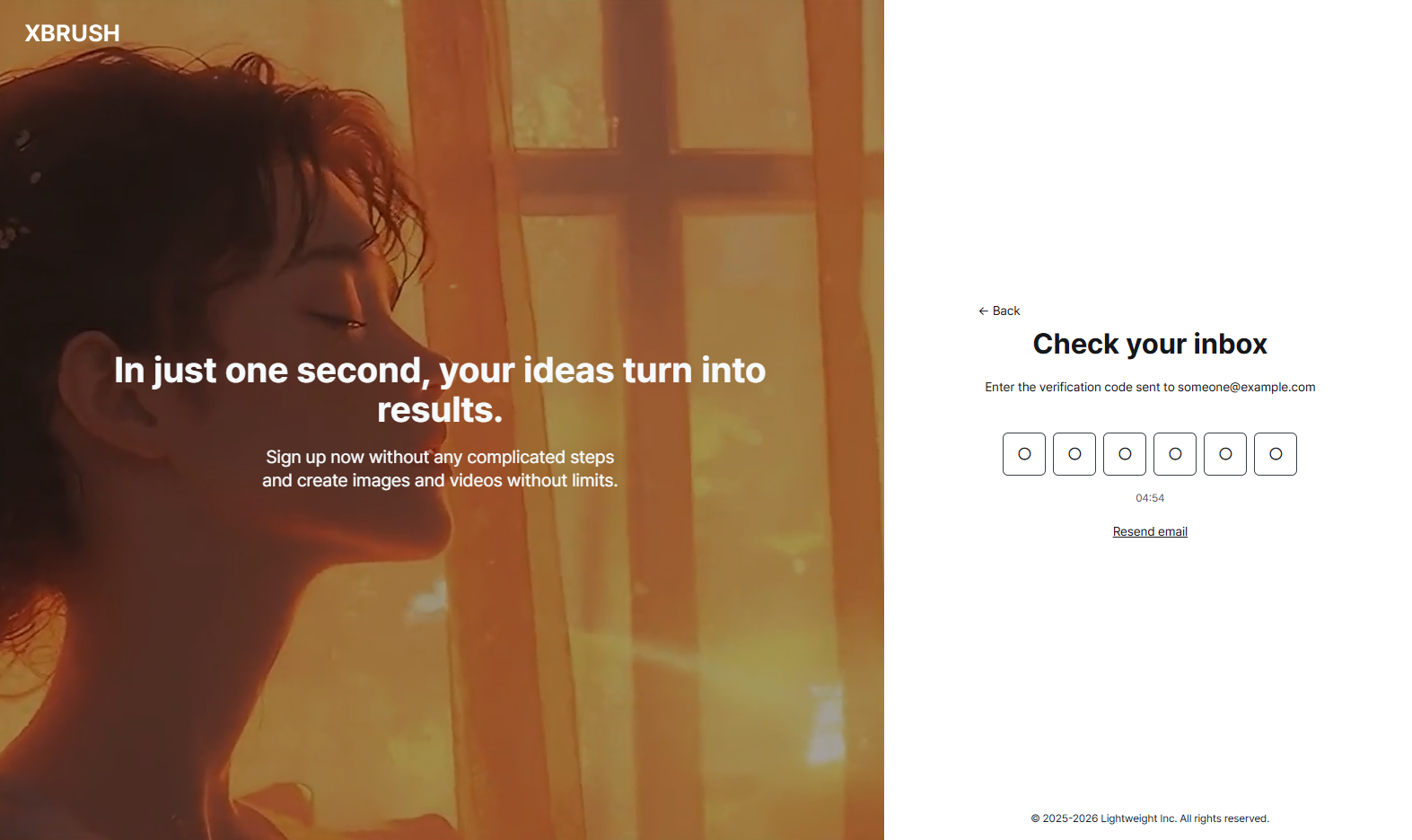 Login or Sign Up page