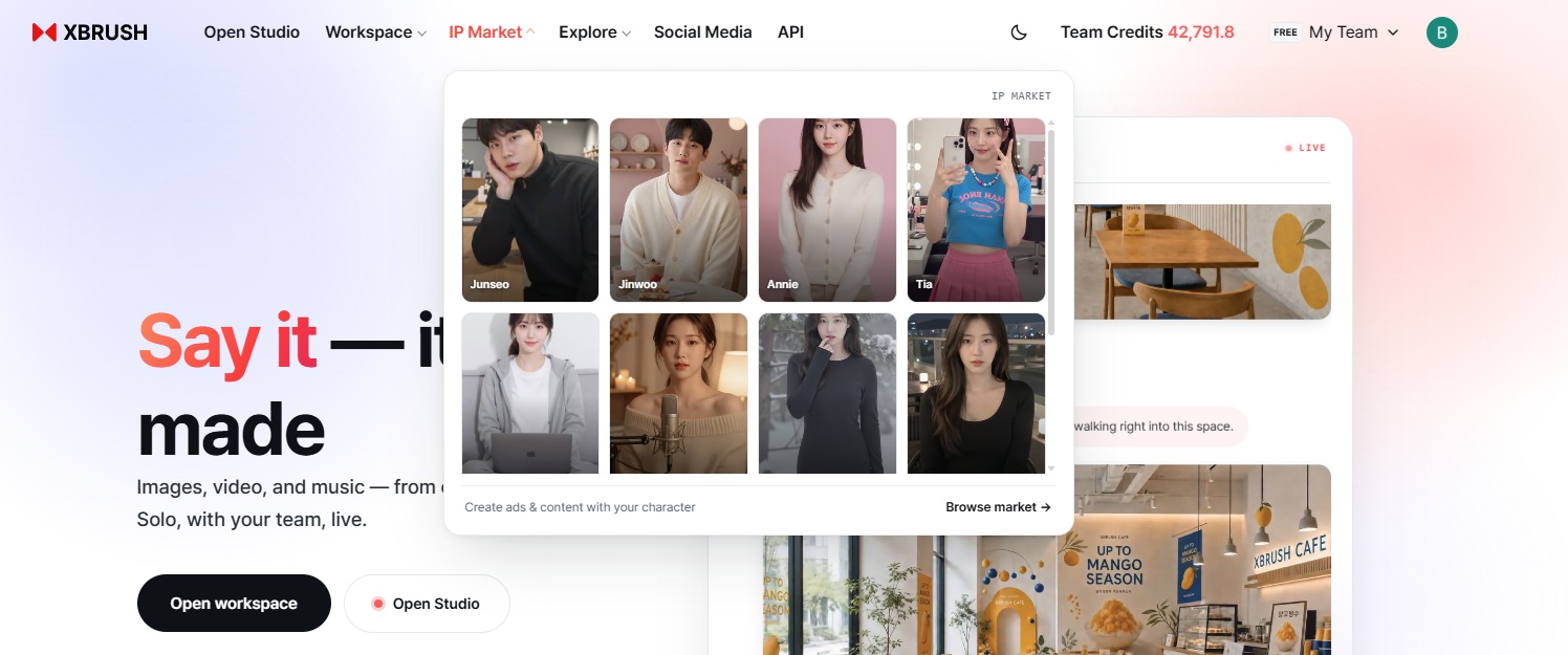 Top menu hover preview