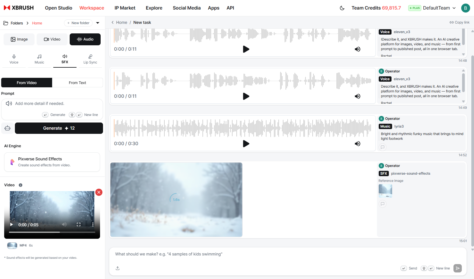 Sound effect generation