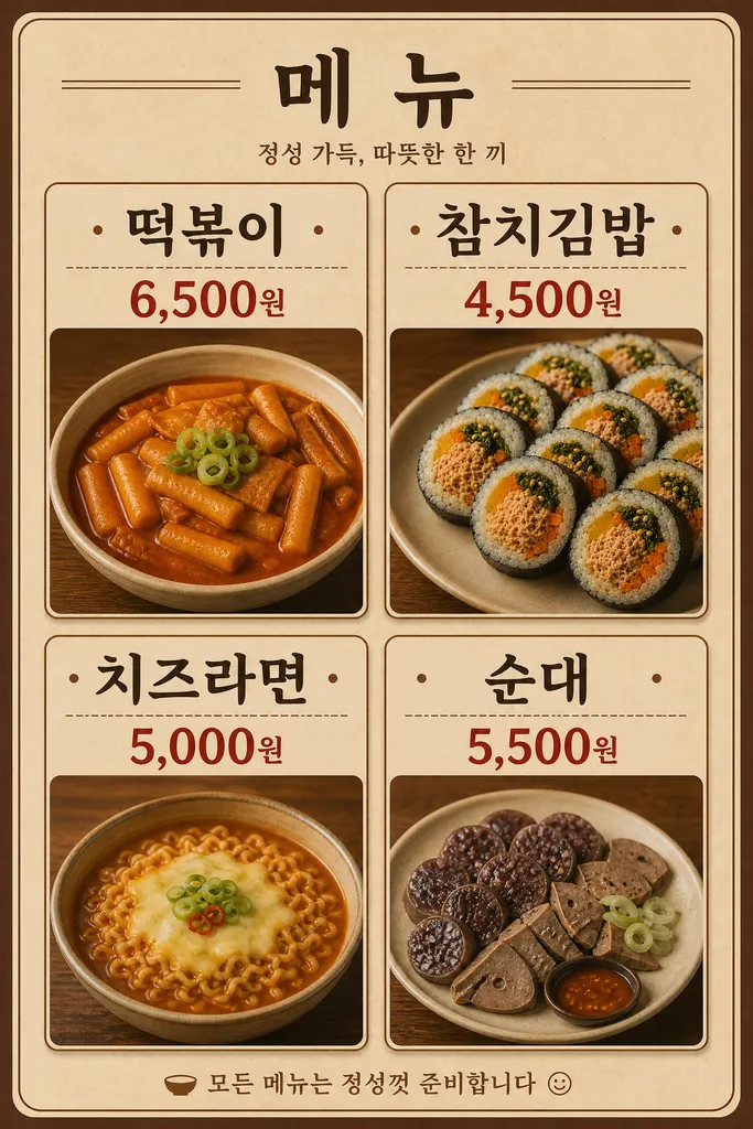 Menus to delivery thumbnails 3